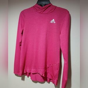 Adidas Kids Pink Light Weight Long Sleeve Hoodie.